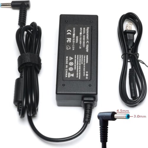 Original HP Chromebook Charger 45W with Blue Tip – 4.5mm Adapter