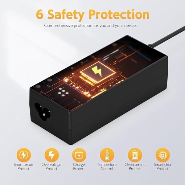 Lenovo 45W Charger for Chromebook | 20V 2.25A Adapter with Barrel Plug + Power Cable - Image 9
