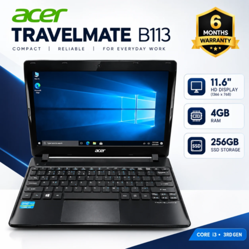 Acer TravelMate B113 Laptop Intel Core i3 3rd Gen 4GB RAM 256GB SSD