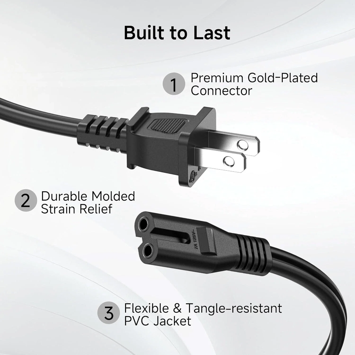 2 Pin AC Power Cable