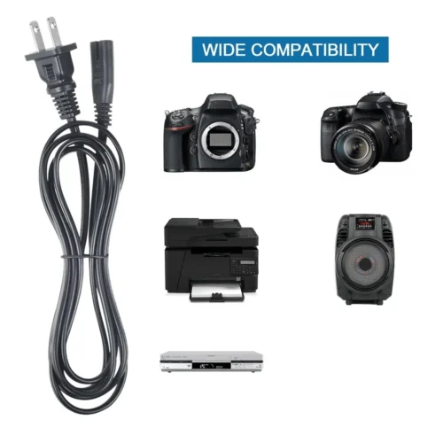2 Pin Power Cord for Home and Office