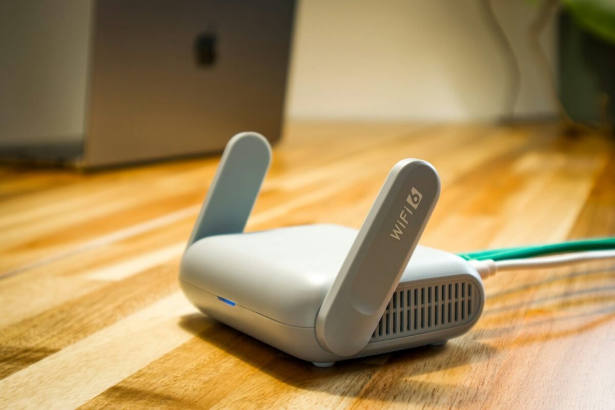 Wi-Fi router for laptop internet connection